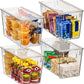 Clear Plastic Storage Bins with Lids – Stackable Kitchen & Pantry Organizer (4-Pack)