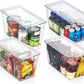 Clear Plastic Storage Bins with Lids – Stackable Kitchen & Pantry Organizer (4-Pack)