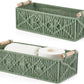 Boho Macrame Storage Baskets – Handwoven Decorative Organizer Set (2-Pack)